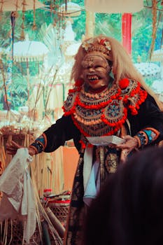 A Person Wearing a Traditional Costume